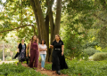 Iteka Sanderson-Bromley conducts an Aboriginal cultural tour through the Adelaide Botanic Garden.