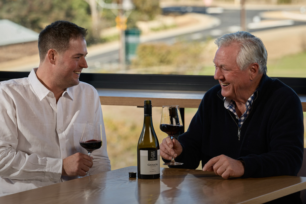 Maxwell Wines owner and founder Mark Maxwell with his son Jeremy Maxwell, general manager of Maxwell Wines